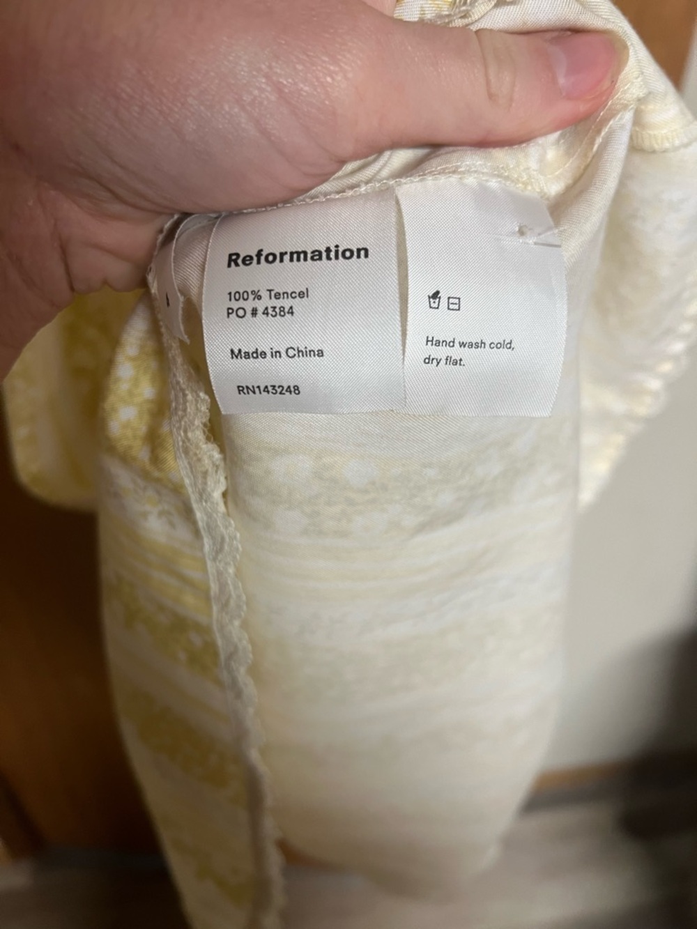 Reformation Yellow and White Striped Button-Front Sundress - Picture 4 of 4